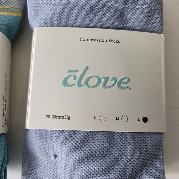 Clove Compression Socka 2 Pair Size Large Birthday Cake & Forever Blue - Picture 3 of 5